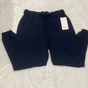 Lulu Navy Blue Stretch High Rise Joggers